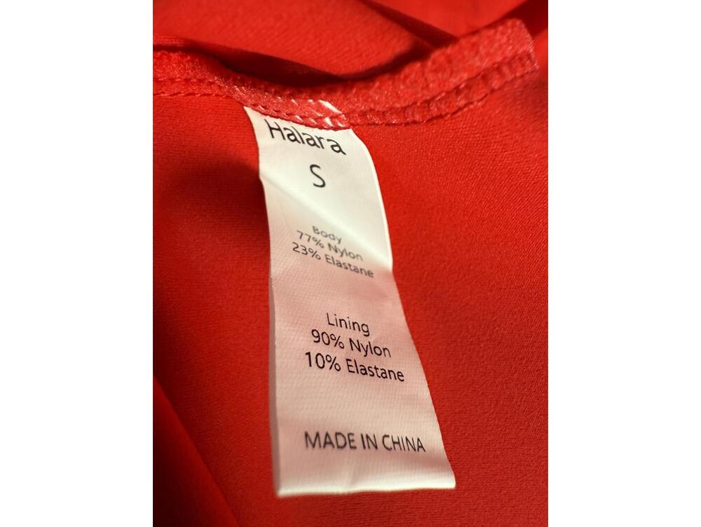 NWT Halara SoftlyZero Airy Crossover Ruched Lace Up Bodycon Dress Mars Red Small - Picture 4 of 9